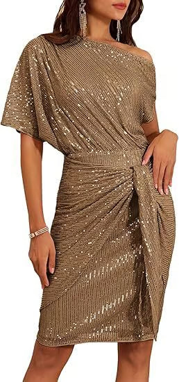 Avora Tie-Wrap Sequin Midi Dress